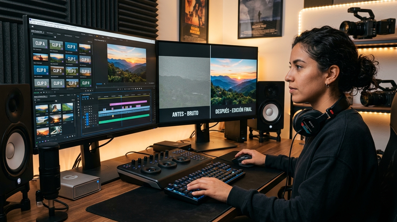 Se Realiza la Edicion de cada Clip para Mejorar la Calidad Visual del Video